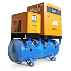 Промышленный винтовой компрессор BERG ВК-5,5РО-500/7 бар с ременным приводом